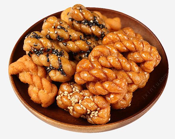 香脆麻花高清素材下午茶产品实物传统红糖麻花油炸食品甜食红糖麻花